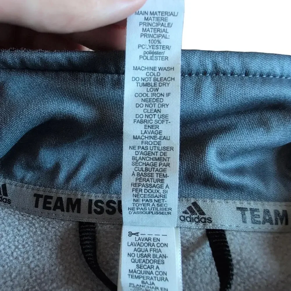 Adidas Pullover Mens Medium Blue ClimaWarm Team Issue Quarter Zip‎ Sweatshirt